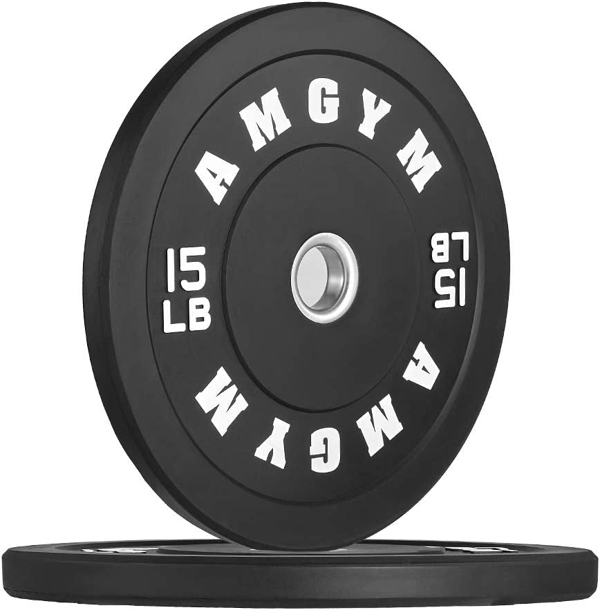 LB Bumper Plates Olympic Weight Plates, Bumper Weight Plates, Steel Insert, Strength Training